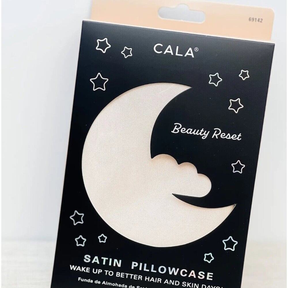 CALA  Satin Pillowcase Queen Standard size Ivory‎ Color